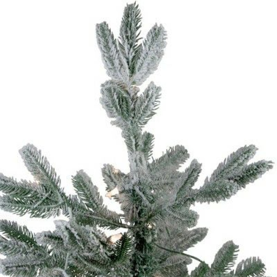 Noble Fir * | Northlight 4.5 Pre-Lit Flocked Whistler Noble Fir Artificial Christmas Tree Clear Lights