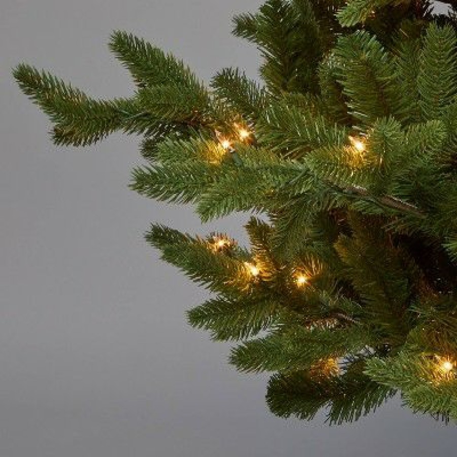 Balsam Fir * | 5.5' Pre-Lit Full Teardrop Balsam Fir Artificial Christmas Tree Clear Lights Wondershop