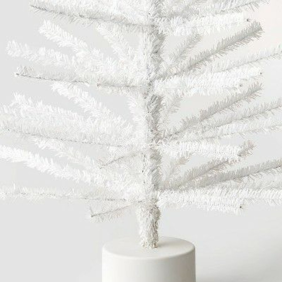 Unidentified Plant Variety * | 24" Unlit Tinsel Artificial Christmas Tree White Wondershop