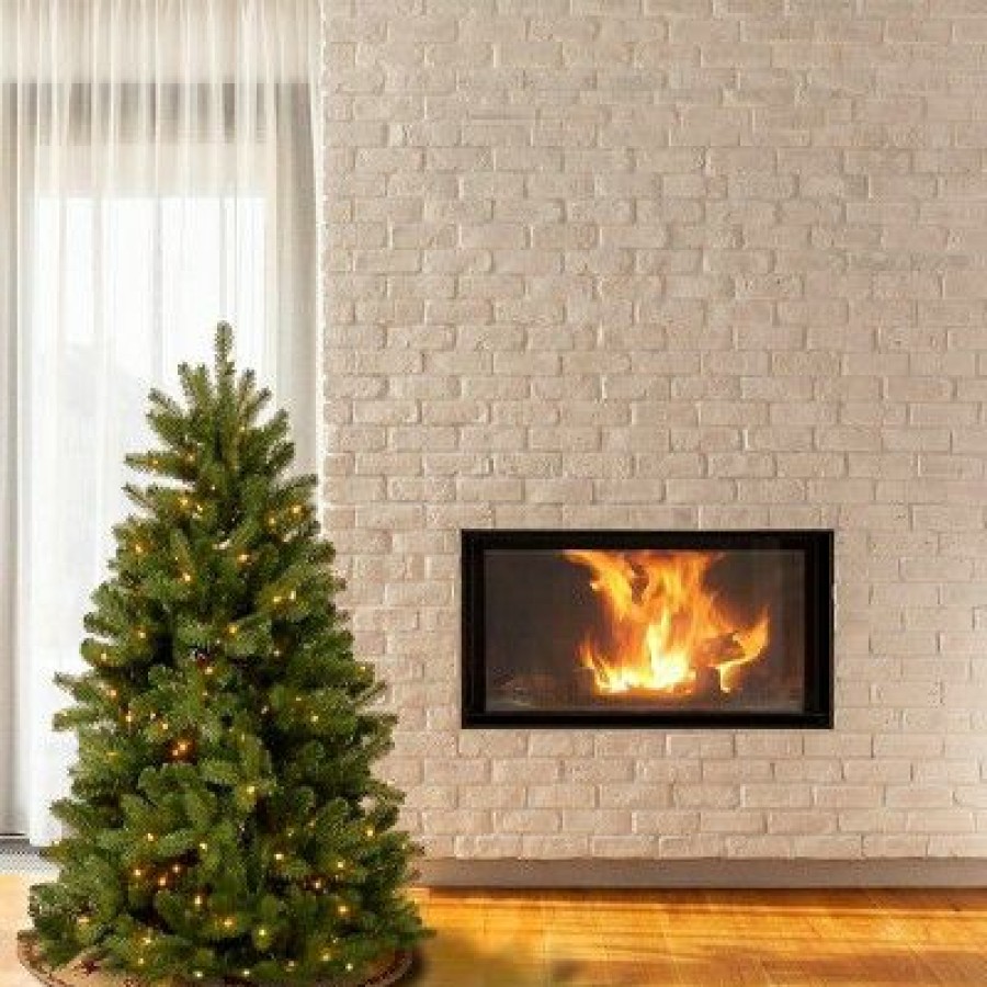 Spruce * | National Tree Company 4.5 Ft. Newberry Spruce Tree With Dual Color Led Lights