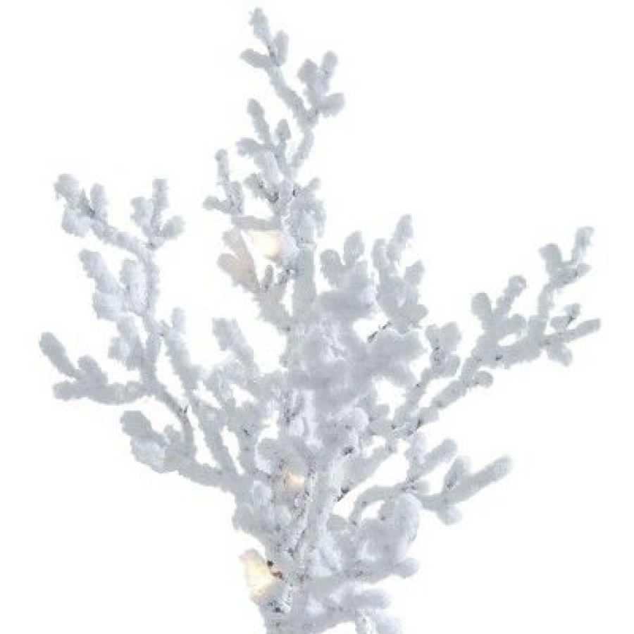 Unidentified Plant Variety * | Vickerman Flocked Winter Twig Artificial Christmas Tree Warm White