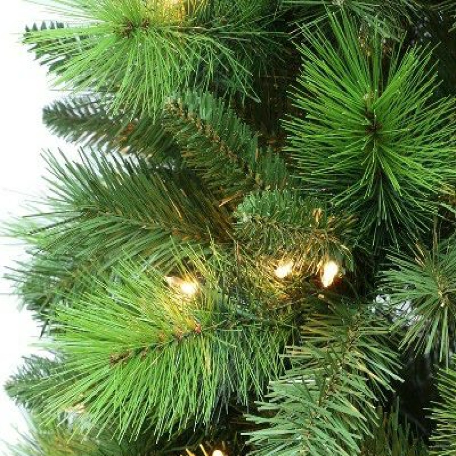 Pine * | 6.5Ft Puleo Pre-Lit Adirondack Pine Artificial Christmas Tree Clear Lights