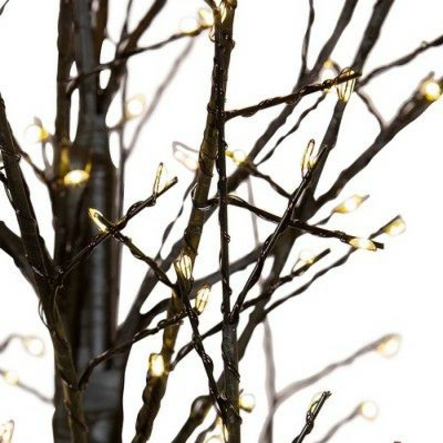 Unidentified Plant Variety * | Kurt S. Adler Kurt Adler 3 Dark Brown Twig Tree With 500 Warm White Cluster Lights