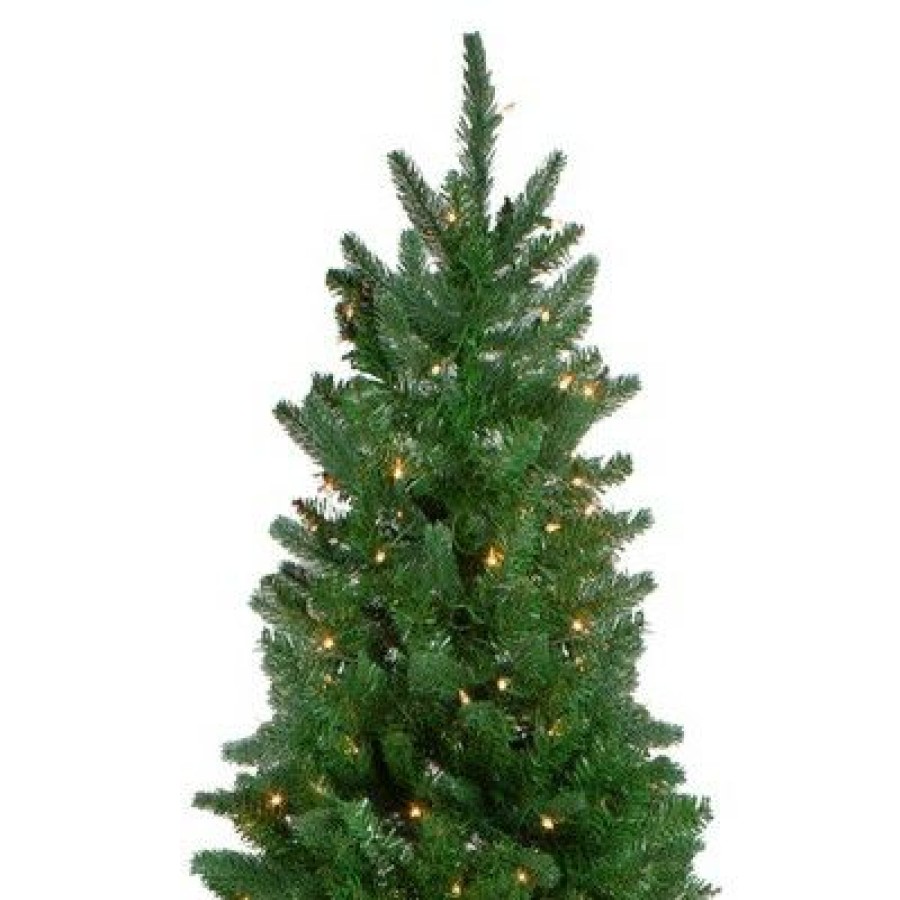 Pine * | Northlight 7 Pre-Lit Altoona Pine Slim Artificial Christmas Tree Clear Lights