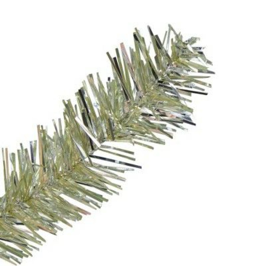 Pine * | Northlight 6 Pre-Lit Silver Champagne Artificial Metallic Tinsel Christmas Tree Clear Lights