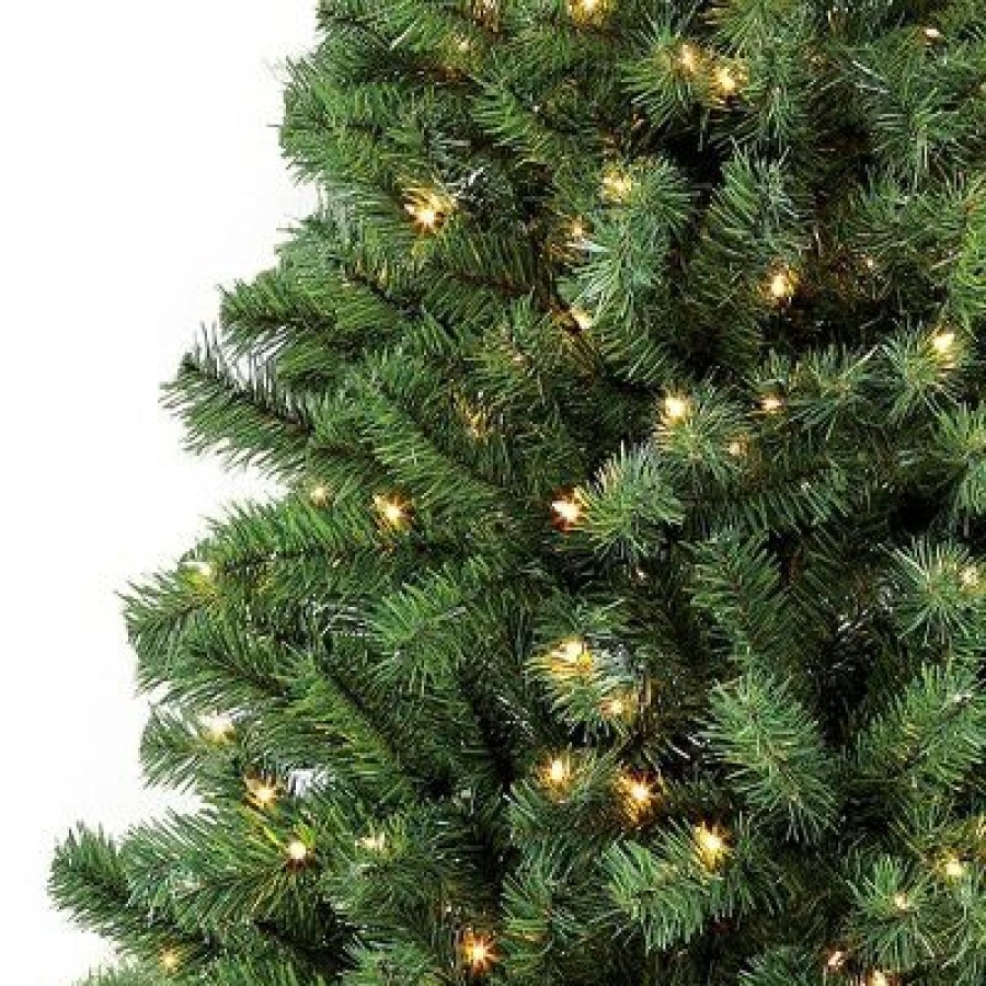 Fir Wood * | 4.5Ft Pre-Lit Artificial Christmas Tree Newcastle Fir Puleo