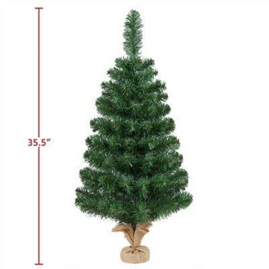 Spruce * | Yaheetech Tabletop Christmas Tree Mini Artificial Christmas Tree With Cement Base, Green