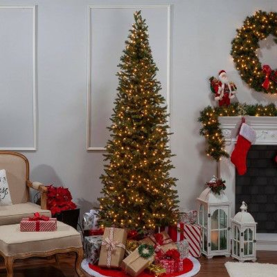 Pine * | 7.5Ft Sterling Tree Company Natural Cut Slim Jackson Pine Artificial Christmas Tree