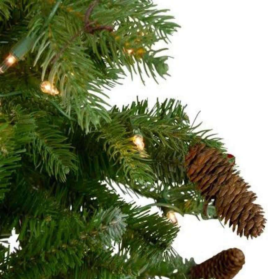 Pine * | Northlight 6.5' Pre-Lit Mixed Winter Berry Pine Artificial Christmas Tree Clear Lights