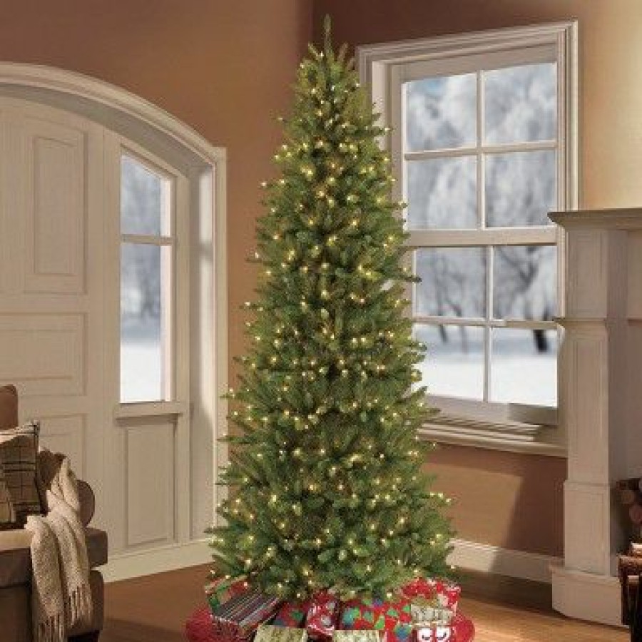 Fir Wood * | 12Ft Pre-Lit Full Artificial Christmas Tree Forest Fir Puleo