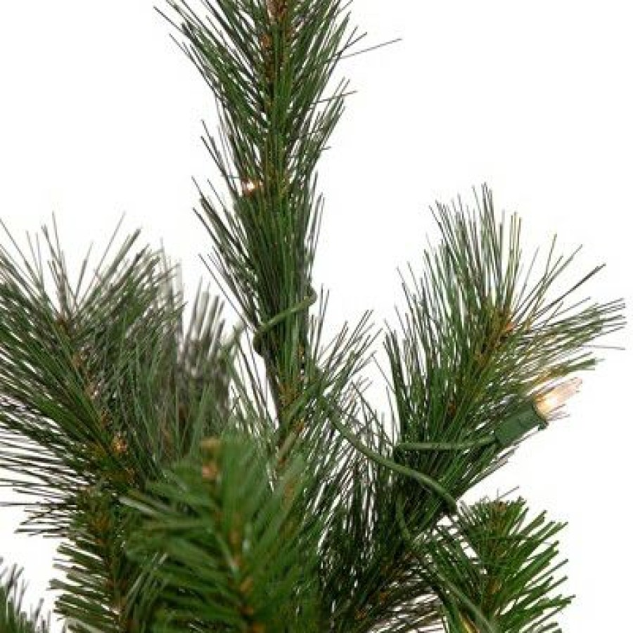 Pine * | Northlight 6.5 Pre-Lit Medium Beaver Pine Artificial Christmas Wall Tree, Clear Lights