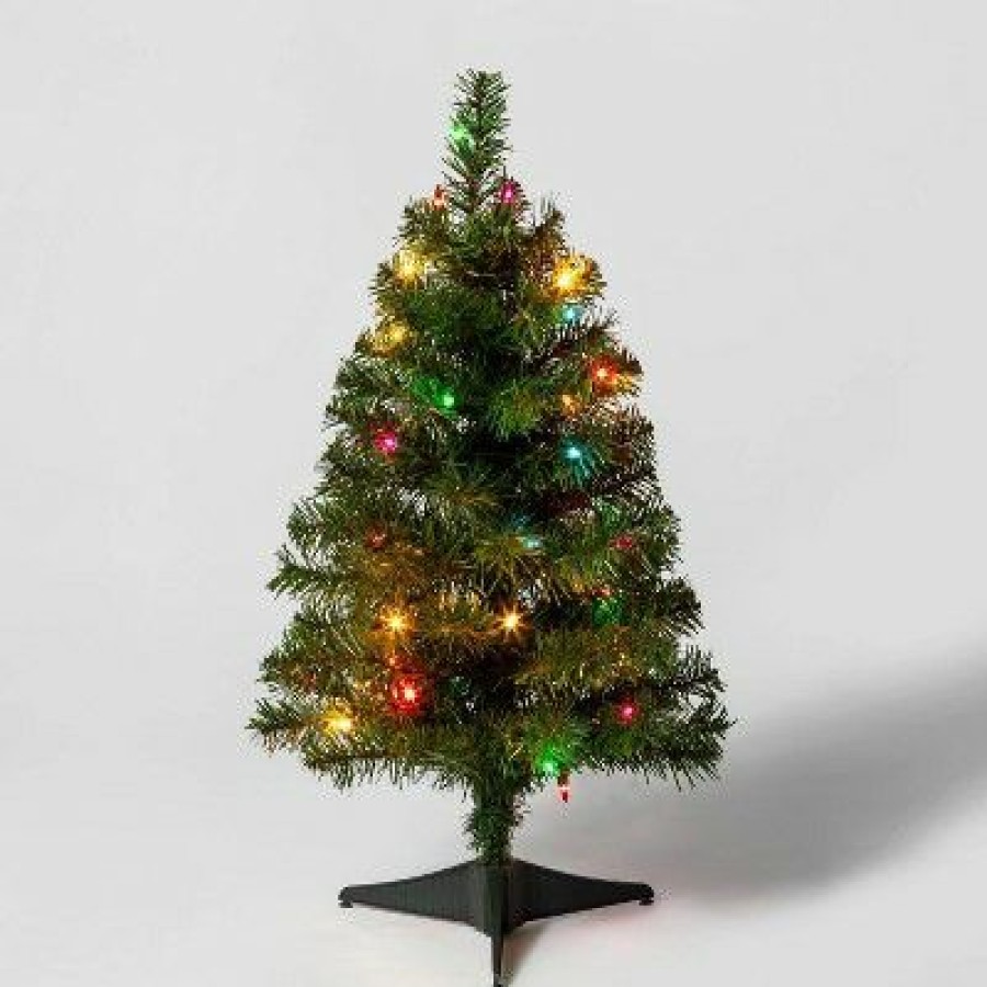 Alberta Spruce * | 2Ft Pre-Lit Alberta Spruce Multicolored Lights Artificial Christmas Tree Wondershop