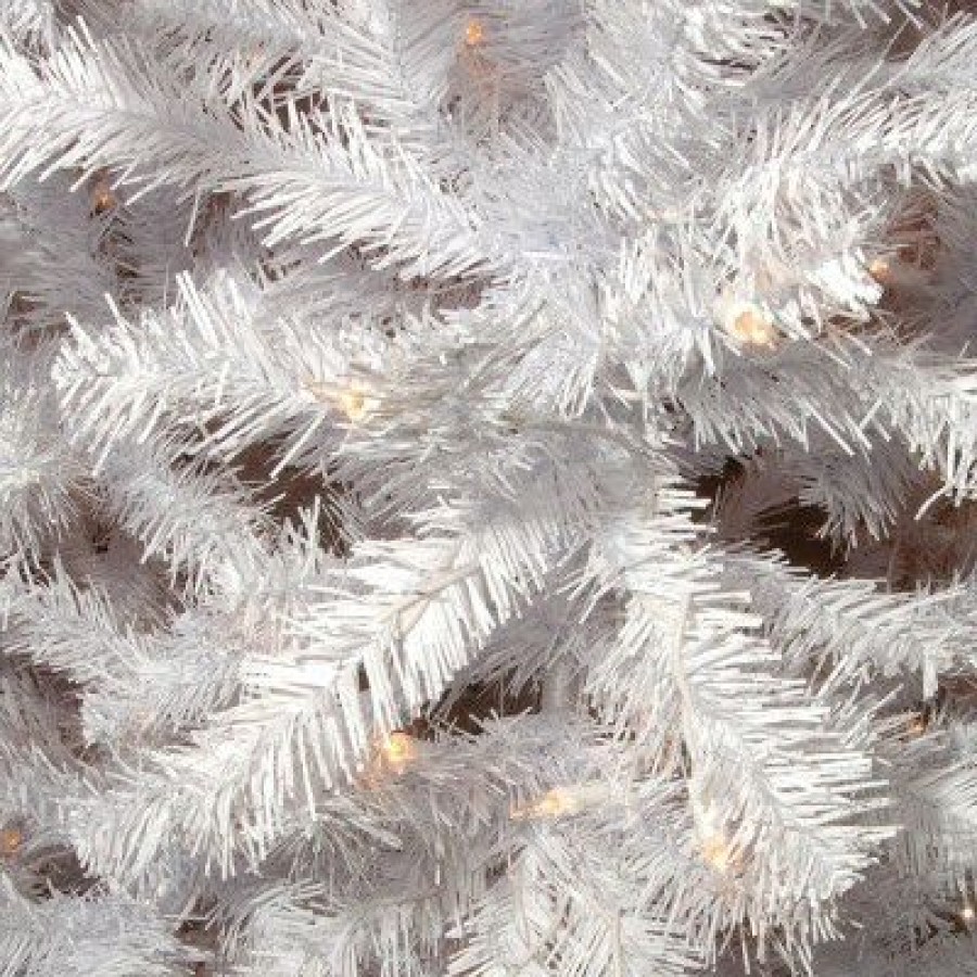 Spruce * | National Tree Company Pre-Lit Artificial Full Christmas Tree, White, North Valley Spruce, White Lights, Includes Stand, 4.5Ft