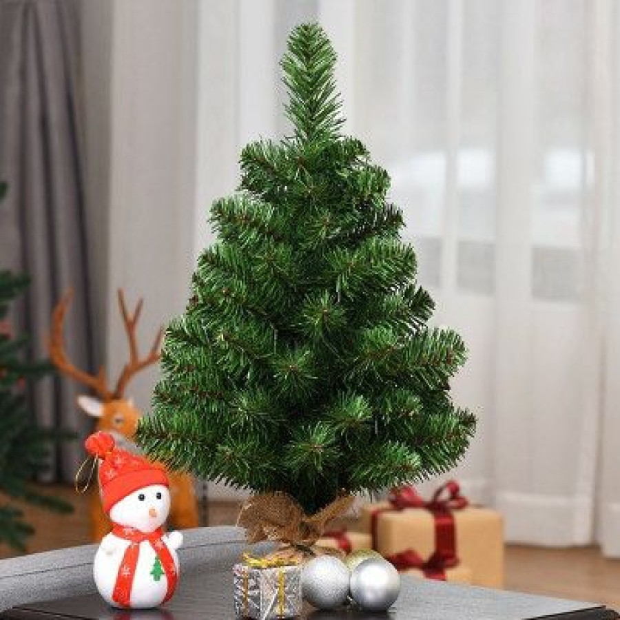 Pine * | Tangkula 2 Pvc Artificial Small Christmas Tree Holiday Season Decoration