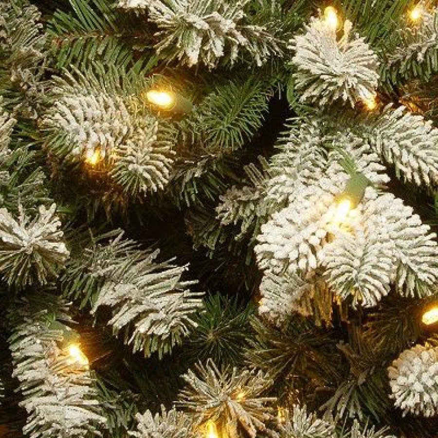 Spruce * | National Tree Company 7.5 Ft. Powerconnect(Tm) Snowy Sheffield Spruce With Warm White Led Lights