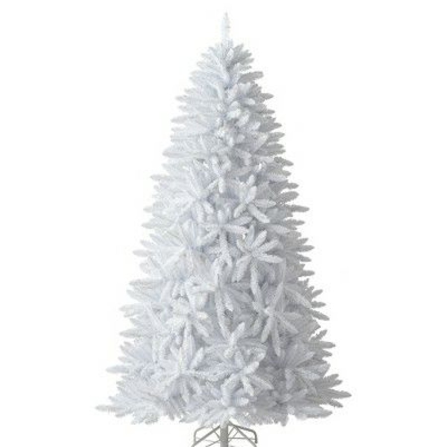 Unidentified Plant Variety * | Treetopia Luxe Mont Blanc 7 Foot Artificial Prelit Full Bodied Christmas Tree Holiday Decoration With White Led Lights, Premium Stand And Foot Pedal