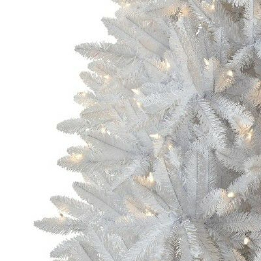 Unidentified Plant Variety * | Treetopia Luxe Mont Blanc 7 Foot Artificial Prelit Full Bodied Christmas Tree Holiday Decoration With White Led Lights, Premium Stand And Foot Pedal