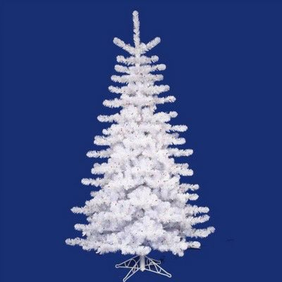 Unidentified Plant Variety * | Vickerman 14 Pre-Lit Crystal White Artificial Christmas Tree Clear Lights