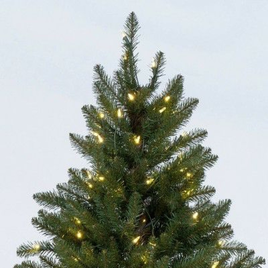 Douglas Fir * | 7.5Ft Pre-Lit Full Cascade Fir Artificial Christmas Tree Warm White Led Lights Wondershop