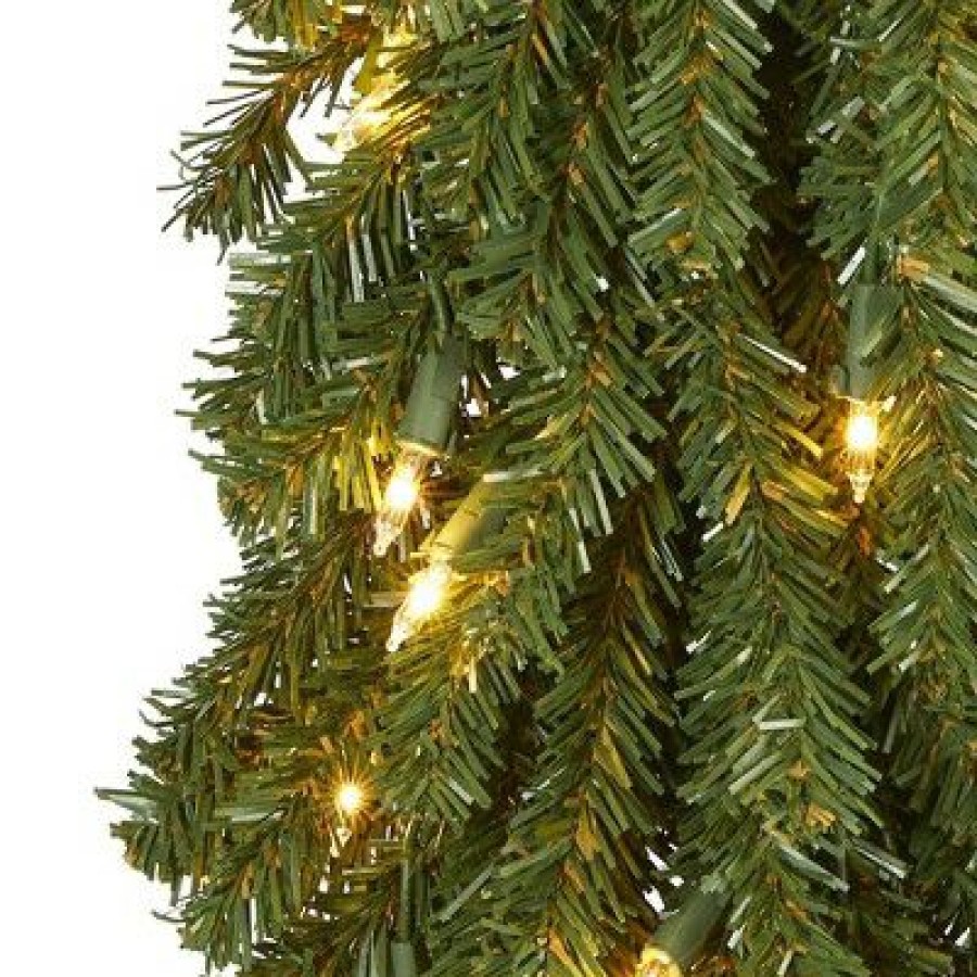 Pine * | 2Ft Nearly Natural Pre-Lit Grand Alpine Artificial Christmas Tree Clear Lights