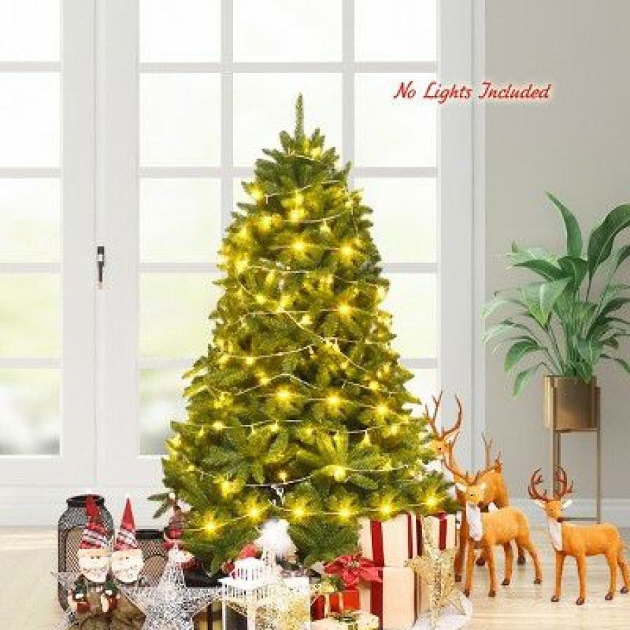 Pine * | Costway 5Ft Artificial Christmas Fir Tree 600 Branch Tips