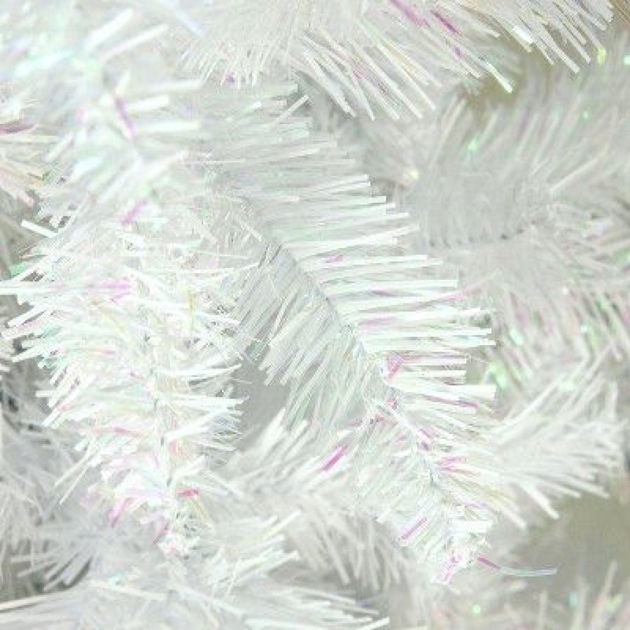 Spruce * | Northlight 7.5 Unlit Artificial Christmas Tree White Glimmer Iridescent Spruce Pencil