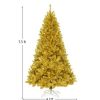 Pine * | Costway 7.5Ft Artificial Tinsel Christmas Tree W/1258 Tips Foldable Stand Champagne Gold