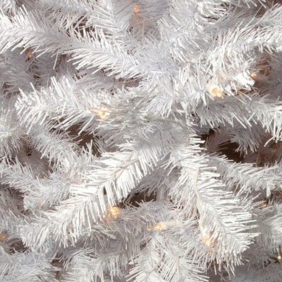 Spruce * | National Tree Company Pre-Lit Artificial Full Christmas Tree, White, North Valley Spruce, White Lights, Includes Stand, 7 Feet