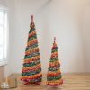 Pine * | Northlight 6 Pre-Lit Rainbow Tinsel Pop-Up Artificial Christmas Tree, Clear Lights