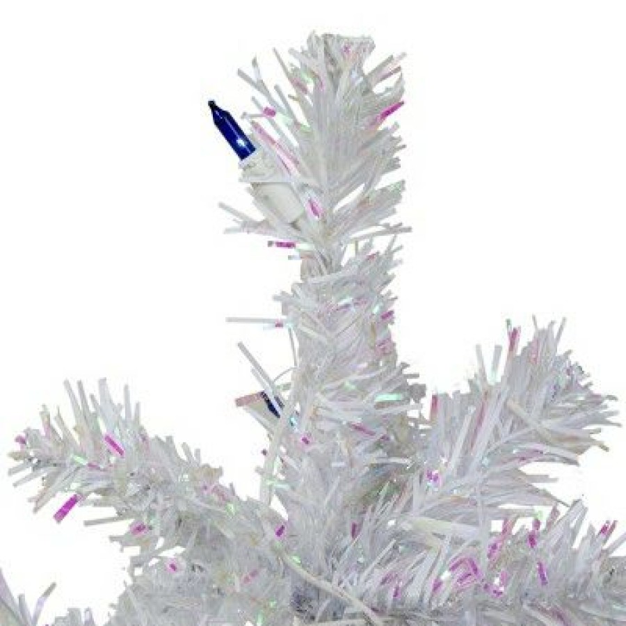 Pine * | Northlight 2 Pre-Lit White Pine Artificial Christmas Tree Blue Lights