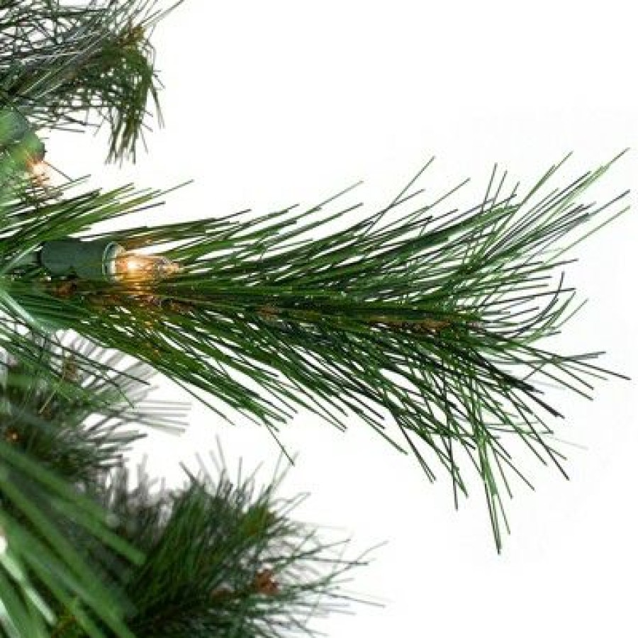 Pine * | Northlight 7.5 Prelit Artificial Christmas Tree Half Wall Canyon Pine Clear Lights