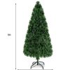 Pine * | Costway Pre-Lit Fiber Optic Artificial Pvc Christmas Tree Metal 5Ft