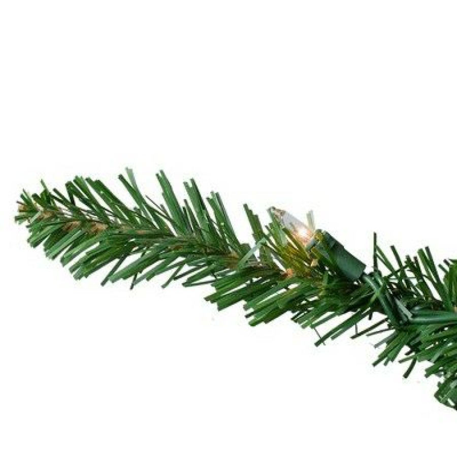 Pine * | Northlight 12 Pre-Lit Eastern Pine Slim Artificial Christmas Tree Clear Lights