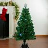 Pine * | Northlight 4 Prelit Artificial Christmas Tree Led Color Changing Fiber Optic With Star Tree Topper Multicolor Lights