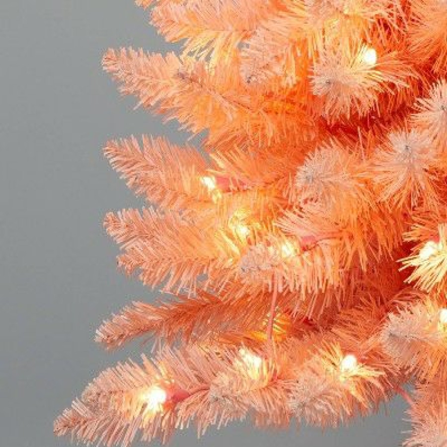 Alberta Spruce * | 4' Pre-Lit Pink Alberta Artificial Christmas Tree Clear Lights Wondershop