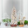 Pine * | 3Ft Puleo Pre-Lit Flocked Slim Alpine Artificial Christmas Tree Clear Lights