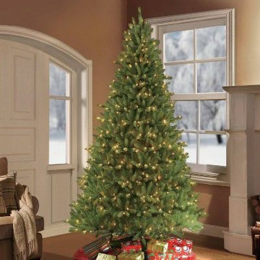 Fir Wood * | 7.5Ft Pre-Lit Full Forest Fir Artificial Christmas Tree Elegant Series Puleo