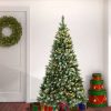 Pine * | National Tree Company 6' Pre-Lit Led Snowy Oakley Hills Artificial Christmas Tree Warm White Lights