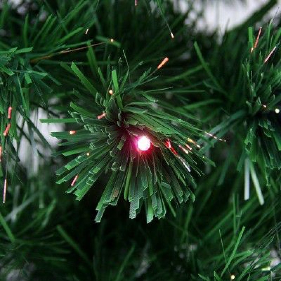 Pine * | Northlight 6 Prelit Artificial Christmas Tree Full Led Color Changing Fiber Optic With Star Tree Topper Multicolor Lights