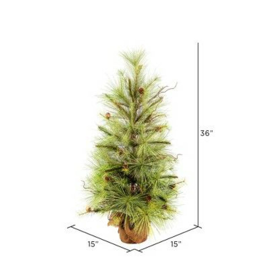 Unidentified Plant Variety * | Vickerman Jasper Pine Series Artificial Christmas Tabletop Tree Unlit