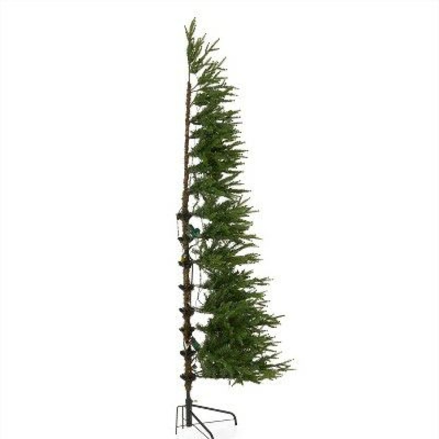 Spruce * | National Tree Company Feel Real Montgomery 6.5-Foot Clear Prelit Slender Corner Christmas Tree With 250 White Lights & Metal Base, Easy Assembly