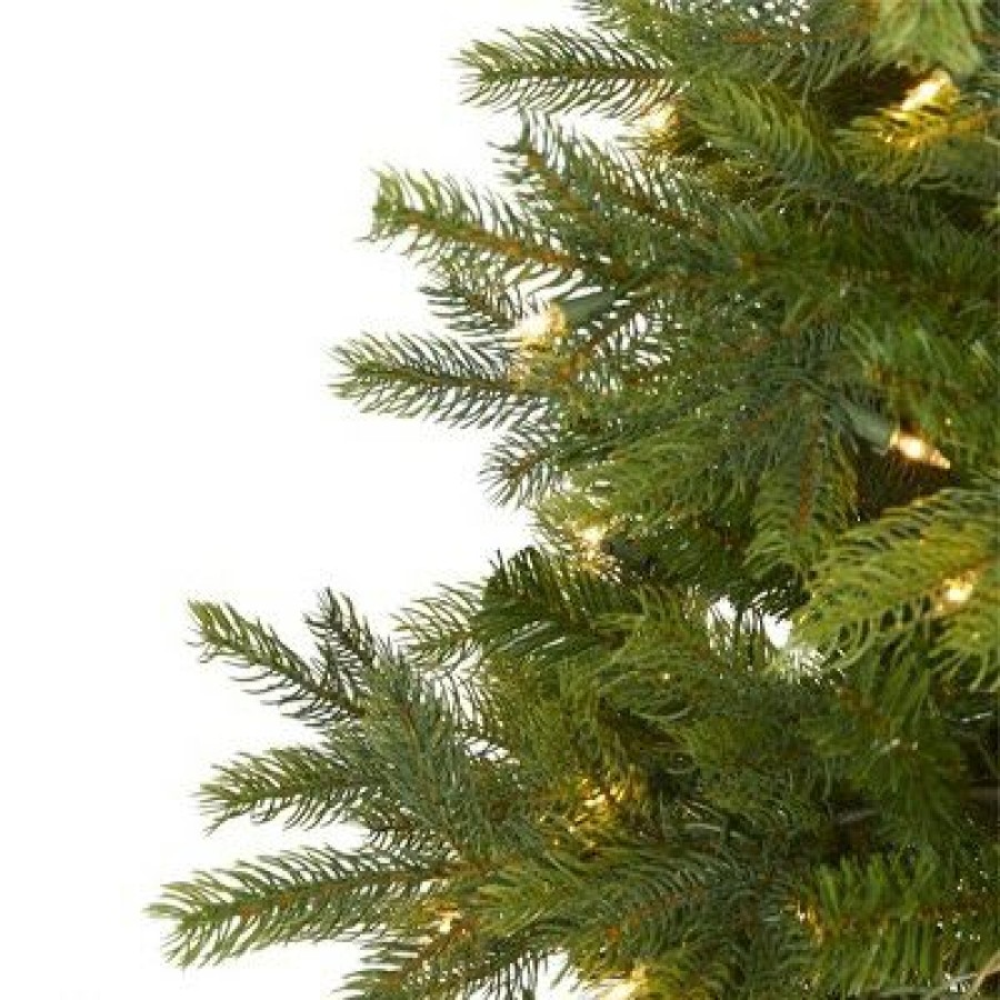 Spruce * | Nearly Natural Pre-Lit Led North Carolina Spruce Artificial Christmas Tree Clear Lights