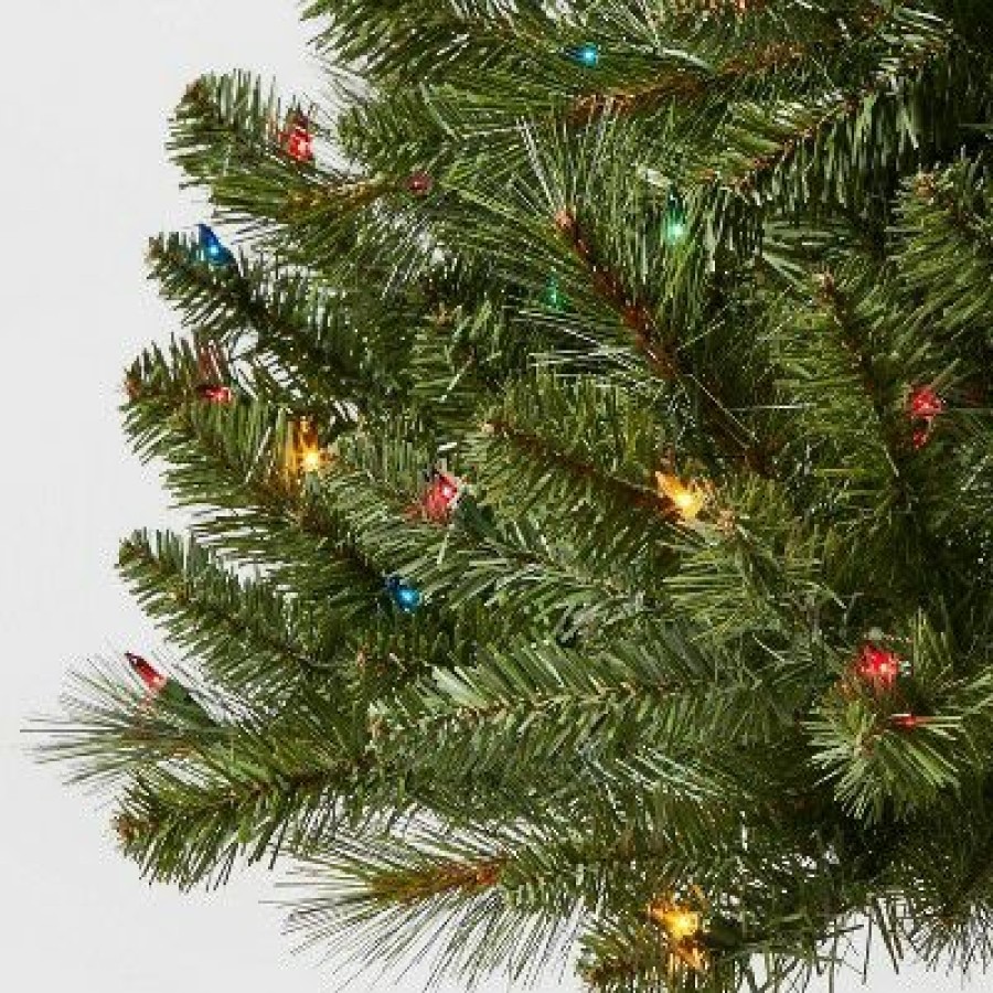 Douglas Fir * | 7.5' Pre-Lit Douglas Fir Artificial Christmas Tree Multicolor Lights With Autoconnect Wondershop