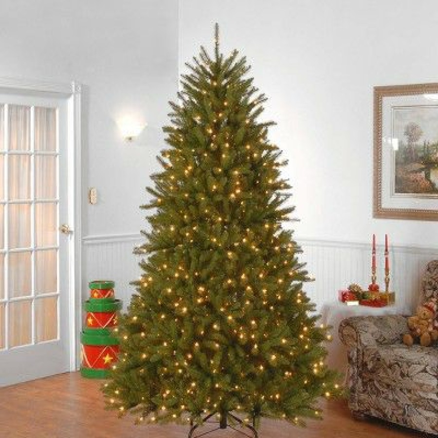 Fir Wood * | 7.5Ft Pre-Lit Dunhill Fir Hinged Full Artificial Christmas Tree Clear Lights National Tree Company