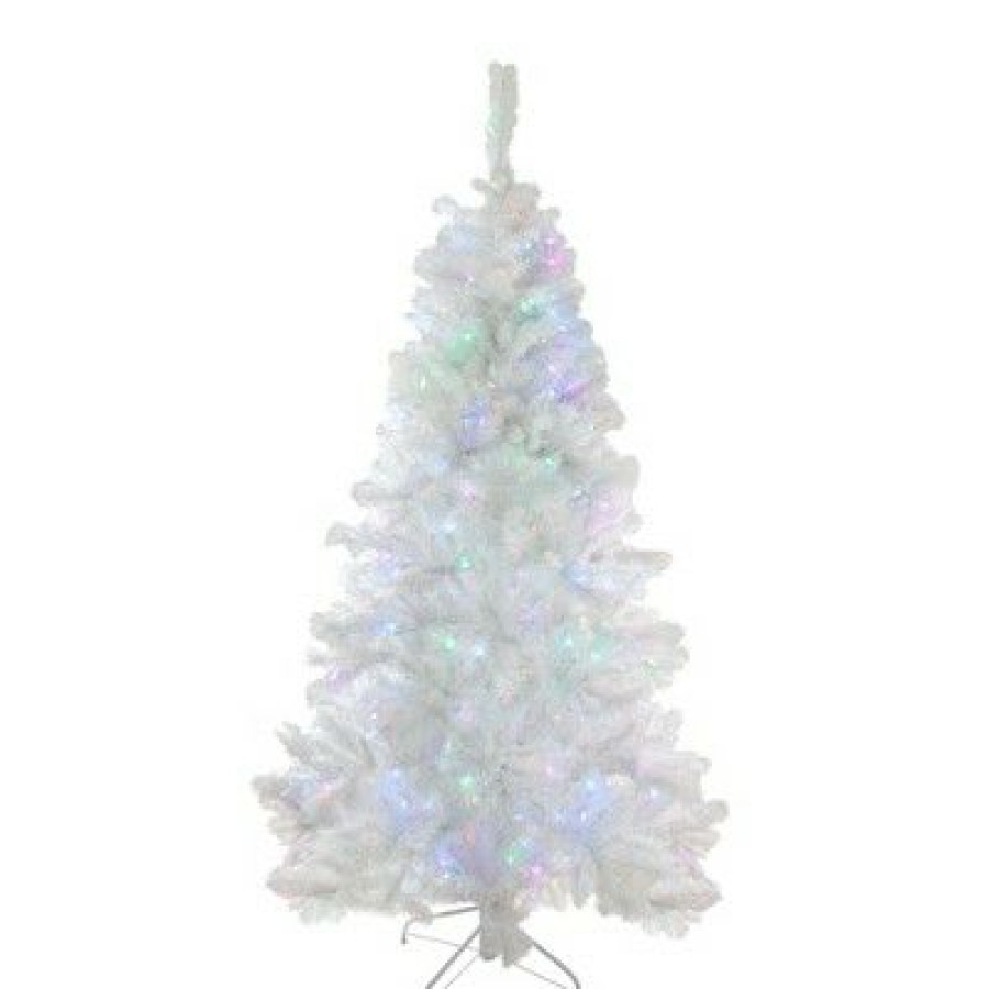 Pine * | Northlight 6.5 Prelit Artificial Christmas Tree Led Single Plug Medium Iridescent Pine White Multi Lights