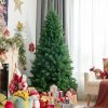 Pine * | Costway 6Ft Pvc Hinged Artificial Christmas Tree 716 Tips Holiday Decor W/ Metal Stand