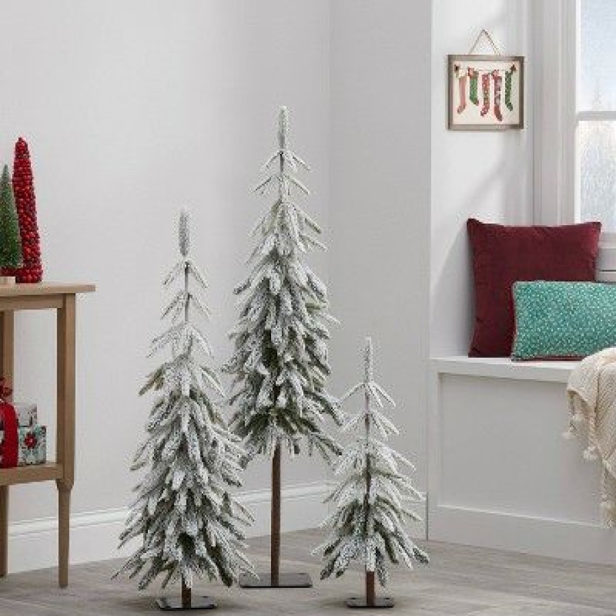 Balsam Fir * | 2' Unlit Downswept Flocked Alpine Balsam Artificial Christmas Tree Wondershop