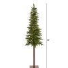 Pine * | 7Ft Nearly Natural Pre-Lit Led Slim Alaskan Alpine Artificial Christmas Tree Clear Lights