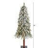 Pine * | 4Ft Nearly Natural Pre-Lit Flocked Grand Alpine Artificial Christmas Tree Clear Lights