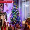 Pine * | Costway 7Ft Pre-Lit Hinged Christmas Tree W/ 450 Led Lights & 9 Dynamic Effects